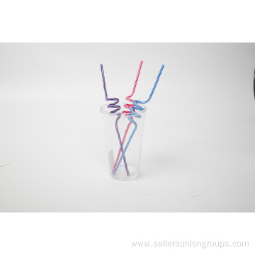 3PCS/PK PLASTIC STRAW